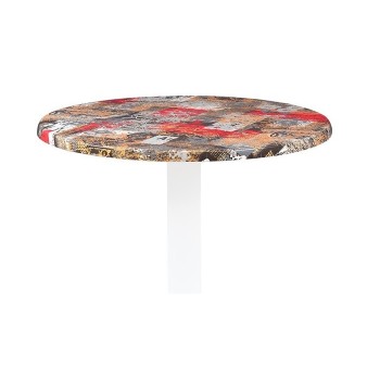 Tablero de mesa Werzalit Alemania, BABYLON 213, 70 cms de diámetro*.