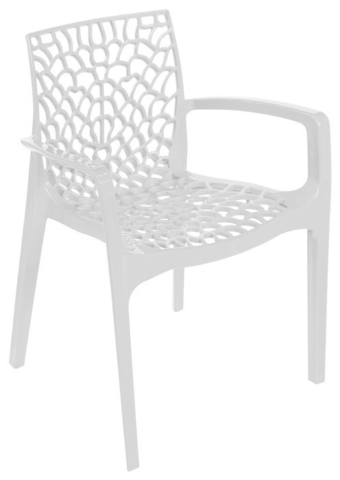 Sillón CAPRICHO, polipropileno blanco