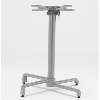 Base de mesa BAHIA, abatible, aluminio fundido, plata