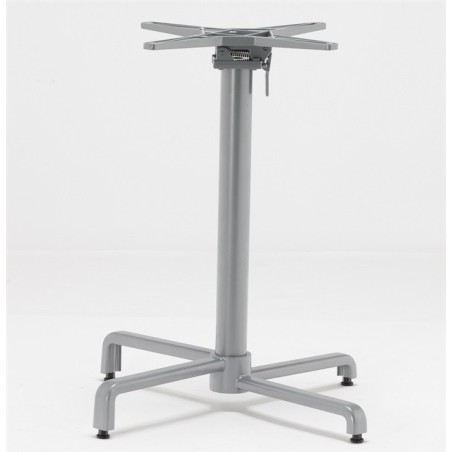 Base de mesa BAHIA, abatible, aluminio fundido, plata