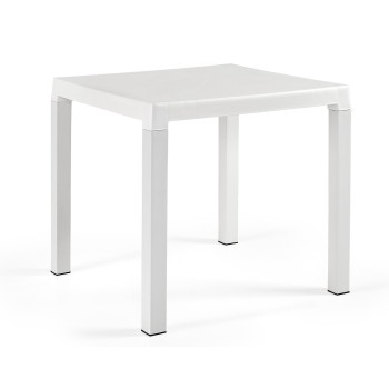 Mesa DITA, polipropileno blanco, 80 x 80 cms