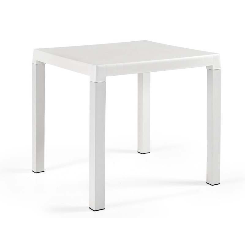Mesa DITA, polipropileno blanco, 80 x 80 cms