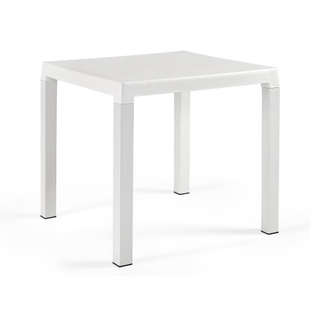 Mesa DITA, polipropileno blanco, 80 x 80 cms