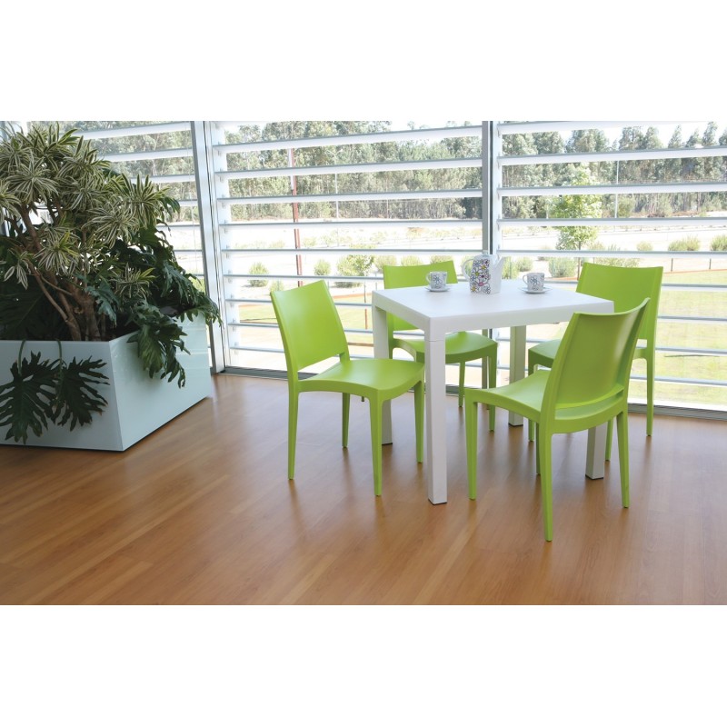 Mesa DITA, polipropileno blanco, 80 x 80 cms-1