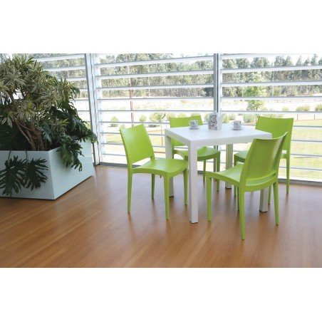 Mesa DITA, polipropileno blanco, 80 x 80 cms-1