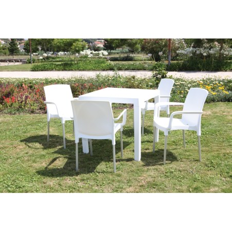 Mesa DITA, polipropileno blanco, 80 x 80 cms-4