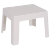 Mesa CARY, baja, apilable, polipropileno blanco.