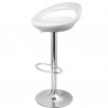 FLIT (M) bar stool, chromed, white abs