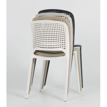 Silla POLINESIA, apilable, polipropileno blanco 2