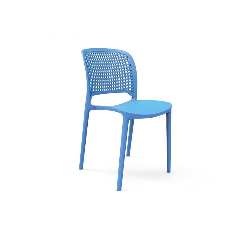Silla POLINESIA, apilable, polipropileno blanco-1