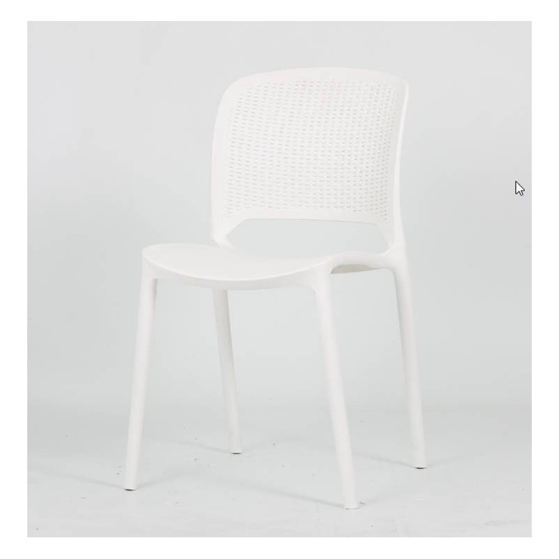 Silla POLINESIA, apilable, polipropileno blanco-2