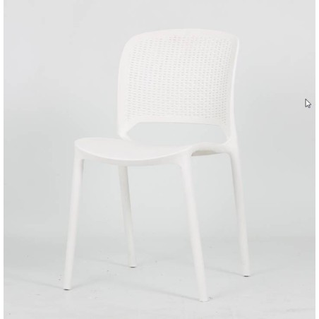 Silla POLINESIA, apilable, polipropileno blanco-2