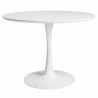 TUL (TO) table, metal base, white lacquered top, 120 cms in diameter