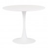 TUL (TO) table, metal base, white lacquered top, 100 cms in diameter