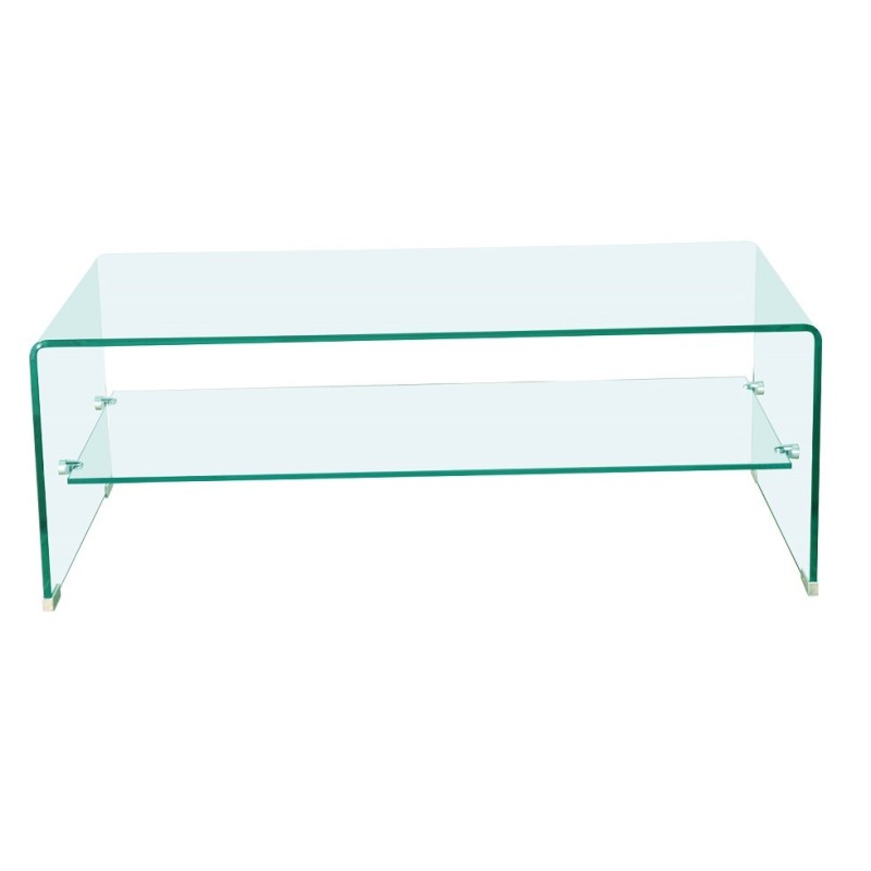 Mesa CHALLENGER, baja, cristal curvado, 110x55 cms-0