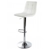 DESEO NEW (M) bar stool, chromed, white synthetic leather