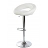 LUXUS NEW (M) bar stool, chromed, white synthetic leather