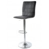 CUBUS (M) bar stool, chromed, black synthetic leather