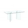 OTISH dining table, glass 180x90 cms