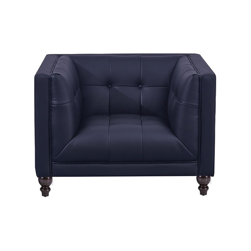 Sillón LEWIS, similpiel negra-0