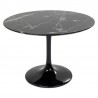 TUL table, fiberglass, black marquina marble, 120 cms in diameter