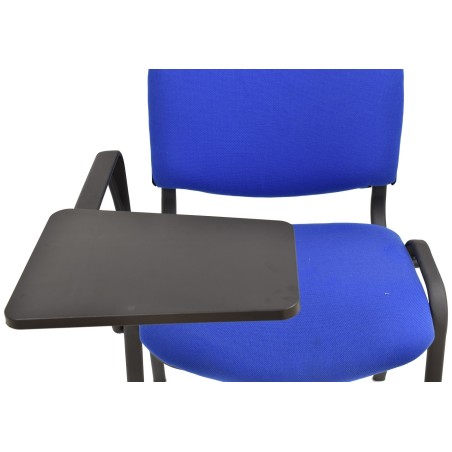 Silla NIZA NEW AM, brazo pala a derecha, chasis negro, tapizado azul-2