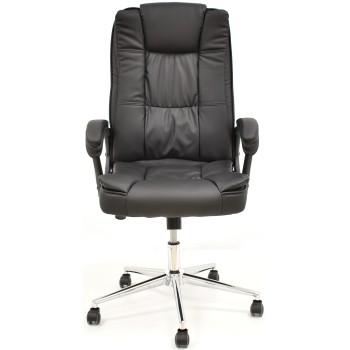 Sillón de oficina DUKE, alto, gas, basculante, similpiel negra 2