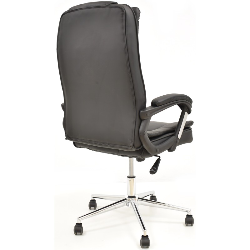 Sillón de oficina DUKE, alto, gas, basculante, similpiel negra-2