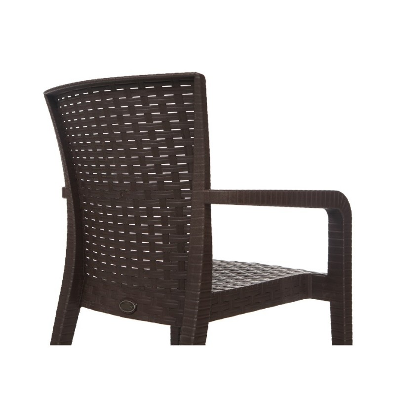 Sillón JAZMIN, apilable, polipropileno antracita-1
