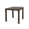 Mesa TROPICAL, ratán, polipropileno marrón chocolate, 80 x 80 cms