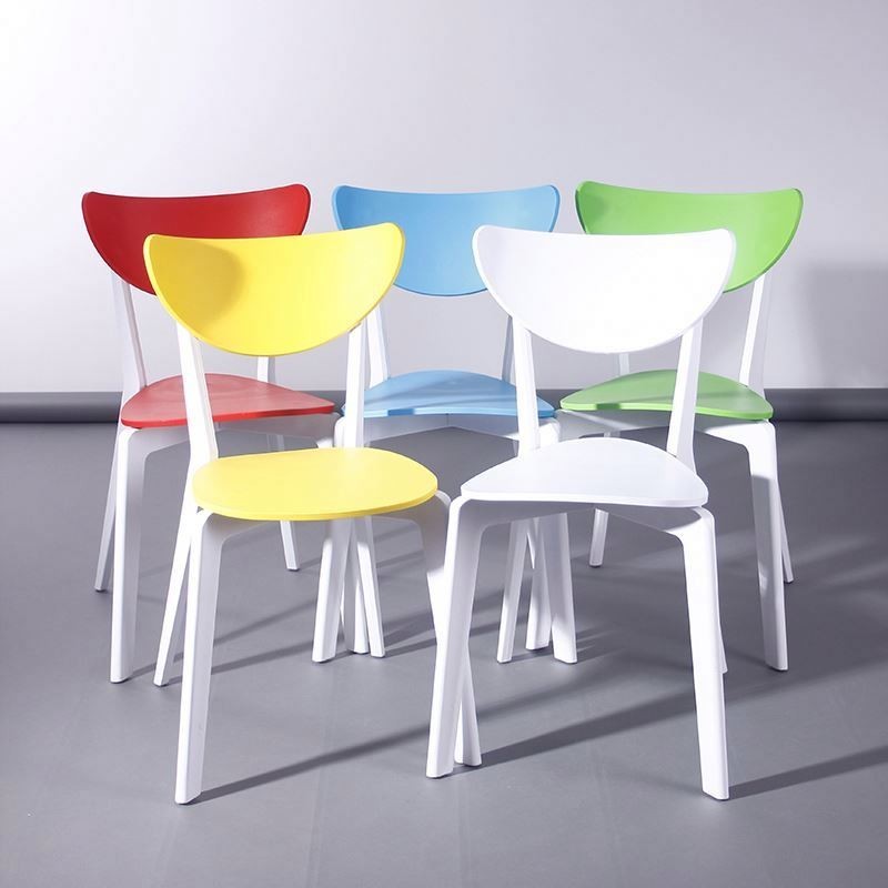 Silla LINA, apilable, polipropileno blanco y azul-1