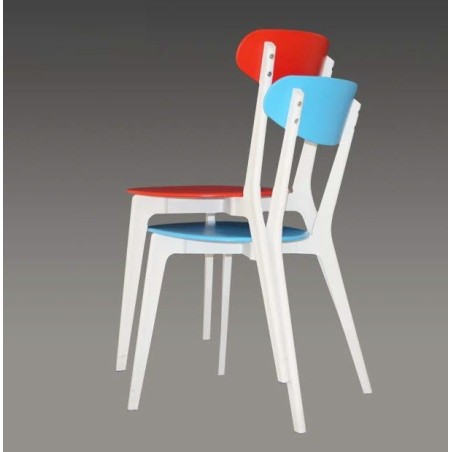 Silla LINA, apilable, polipropileno blanco y azul-2