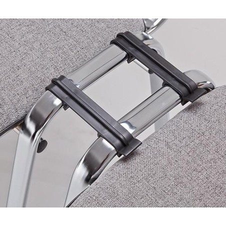 Silla NIZA NEW AM, chasis cromado, similpiel negra*-2