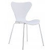 ARNE NEW chair, chromed, white polypropylene