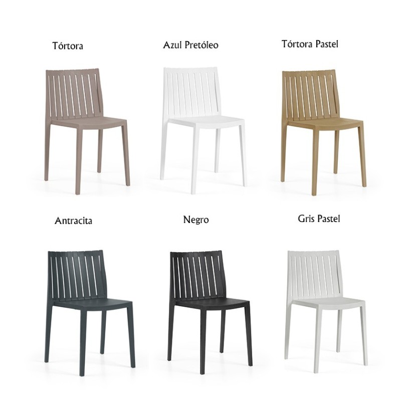 Silla CHOPIN, apilable,  polipropileno blanco-1