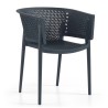 Sillón BILL, apilable,  polipropileno antracita