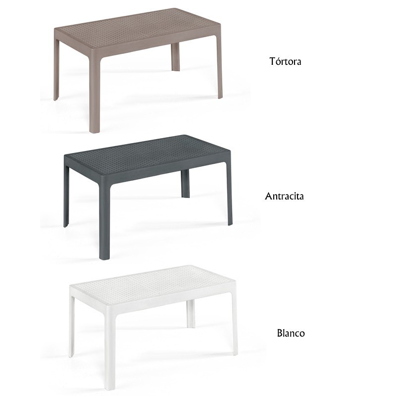 Mesa BILL, baja, polipropileno blanco, 90 x 50 cms-1