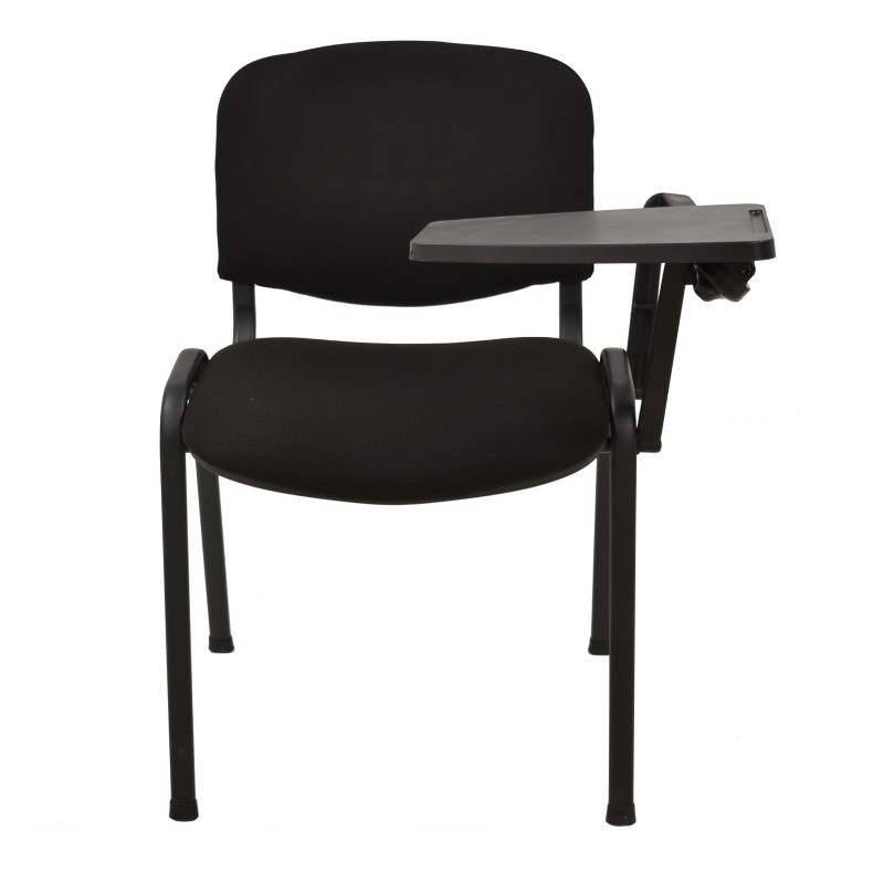 Silla NIZA NEW AM, brazo pala a izquierda, chasis negro, tapizado negro-0
