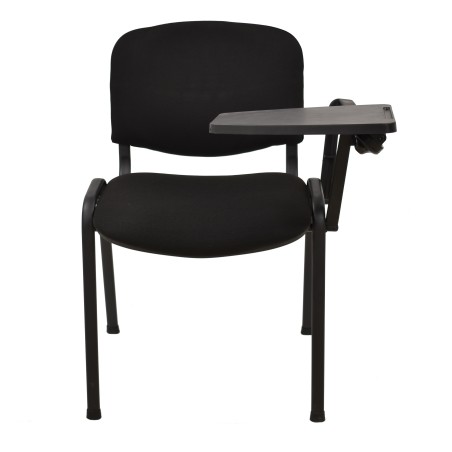 Silla NIZA NEW AM, brazo pala a izquierda, chasis negro, tapizado negro-0
