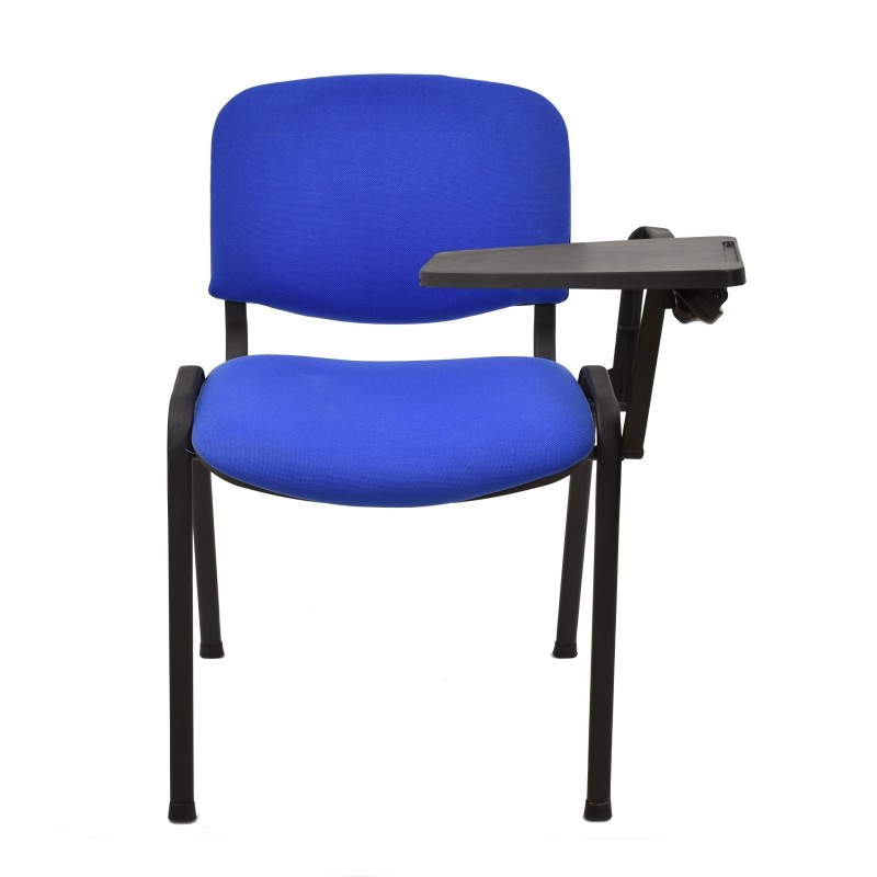 Silla NIZA NEW AM, brazo pala a izquierda, chasis negro, tapizado azul-0