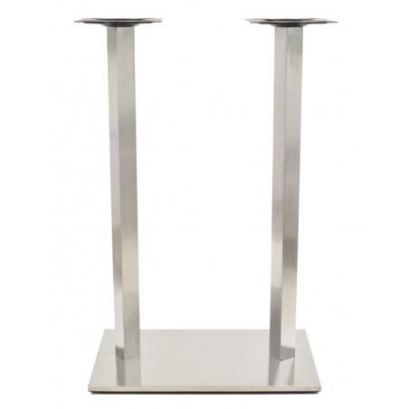 Base de mesa IPANEMA, alta, acero inoxidable, base de 70 x 40 cms, altura 110 cms