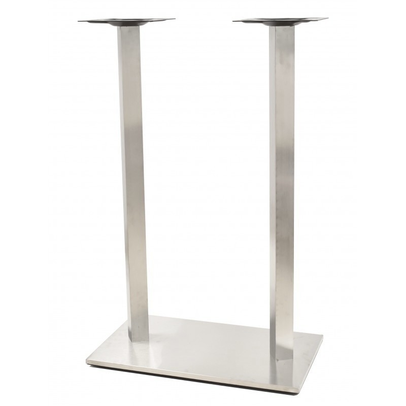 Base de mesa IPANEMA, alta, acero inoxidable, base de 70 x 40 cms, altura 110 cms-1