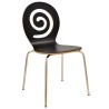 Silla PINSAPO, apilable, acero inoxidable, laminado negro