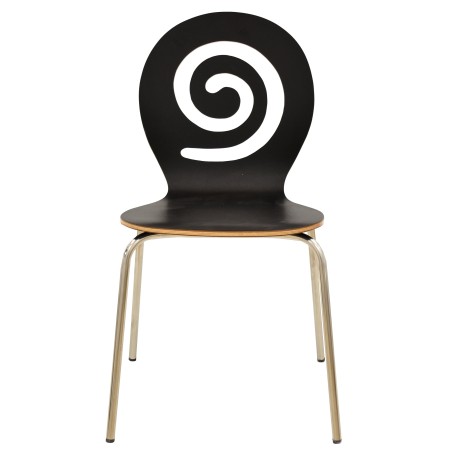 Silla PINSAPO, apilable, acero inoxidable, laminado negro-0