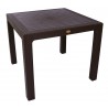 MIJAS table, chocolate brown polypropylene, 90x90 cms