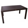 MIJAS table, chocolate brown polypropylene, 150x90 cms