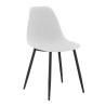 Silla CLUNY, metal negro, polipropileno blanco