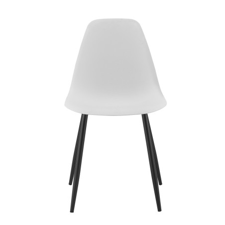 Silla CLUNY, metal negro, polipropileno blanco-0