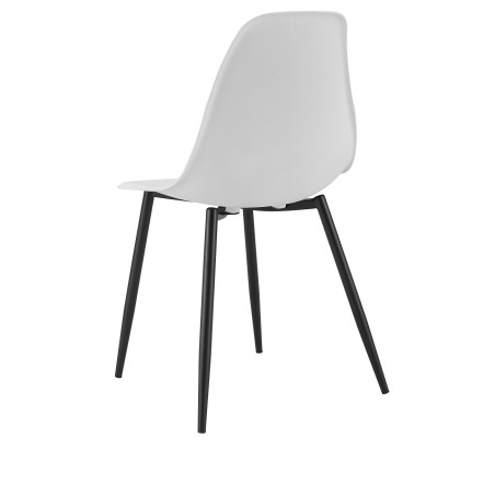 Silla CLUNY, metal negro, polipropileno blanco-2