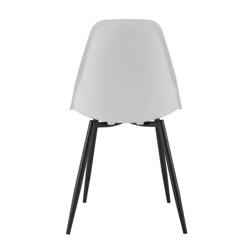 Silla CLUNY, metal negro, polipropileno blanco-3